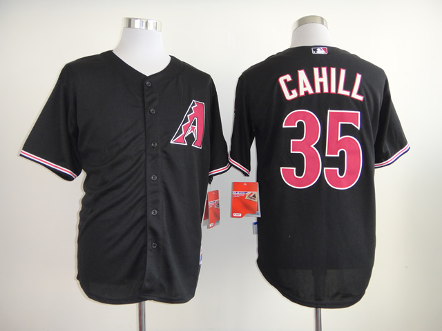 Men Arizona Diamondback #35 Cahill Black MLB Jerseys->->MLB Jersey